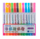 Double Line Dream Color Highlighter Pen