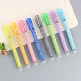 Color double line fluorescent marker pen