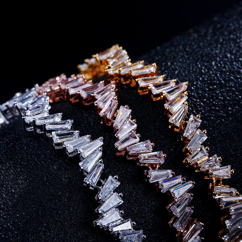 Hot Selling Jewelry Fashion Trend Zipper Adjustable Zircon Bracelet Bracelet