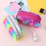 Rainbow Plush Pencil Case