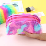Rainbow Plush Pencil Case