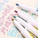 Dream double line outline pen 8 color suit