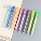 Color double line fluorescent marker pen