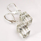 New Earrings Blue Green Square Fashion Personality Women's New Ear Jewelry Wild Style Trend