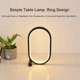 Oval Acrylic LED Desk Lamp – Touch Dimmable, USB Plug-In