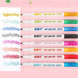 Dream double line outline pen 8 color suit
