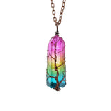 Hot Selling Stone Crystal Pillar Tree Of Life Pendant