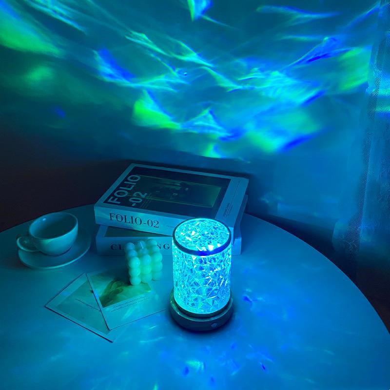 Bedroom Sleep Rotating Water Pattern Small Night Light