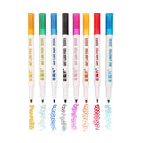 Dream double line outline pen 8 color suit