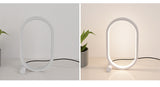 Oval Acrylic LED Desk Lamp – Touch Dimmable, USB Plug-In