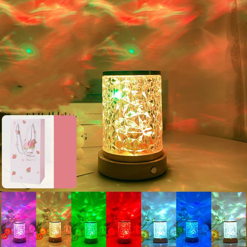 Bedroom Sleep Rotating Water Pattern Small Night Light