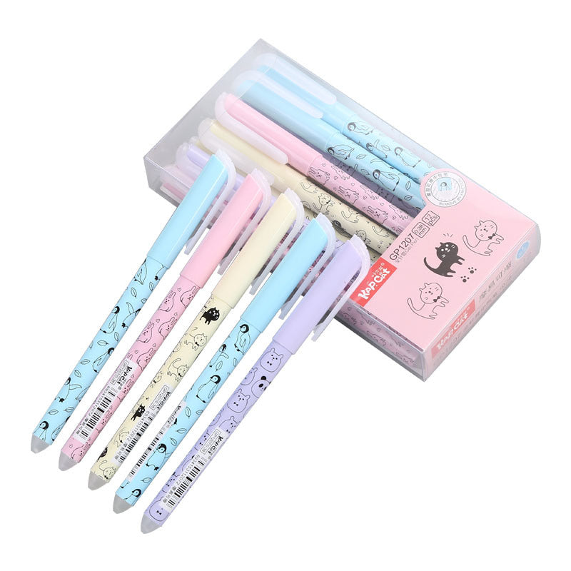 Cartoon Student Erasable Neutral Marker Pen