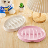 Cat Slow Feeder Bowl Slow Feed Cat Dish Fishbone Cat Slow Feeder Small Interactive Dog Feeder Dish Anti Gulping Pet Bowl For Cat And Dog Slow Eating To Against Bloat