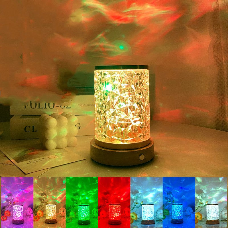 Bedroom Sleep Rotating Water Pattern Small Night Light
