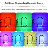 Oval Acrylic LED Desk Lamp – Touch Dimmable, USB Plug-In