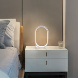 Oval Acrylic LED Desk Lamp – Touch Dimmable, USB Plug-In