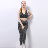 High Elasticity Slim Quick Dry Fitness Yoga Sports Bra Pants Set