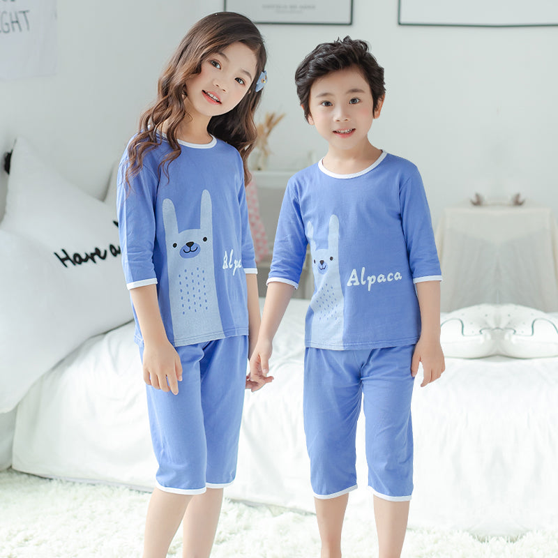 Children Pajamas Boys Summer Thin Cotton Boys Girls
