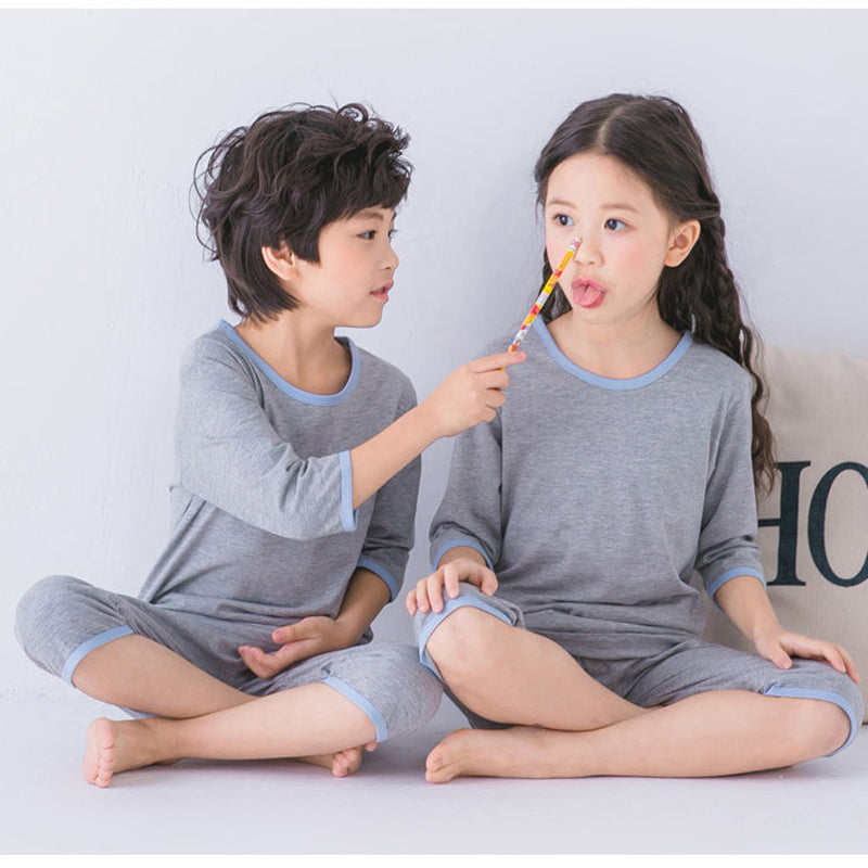 Children Pajamas Boys Summer Thin Cotton Boys Girls