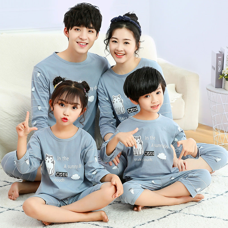 Children Pajamas Boys Summer Thin Cotton Boys Girls