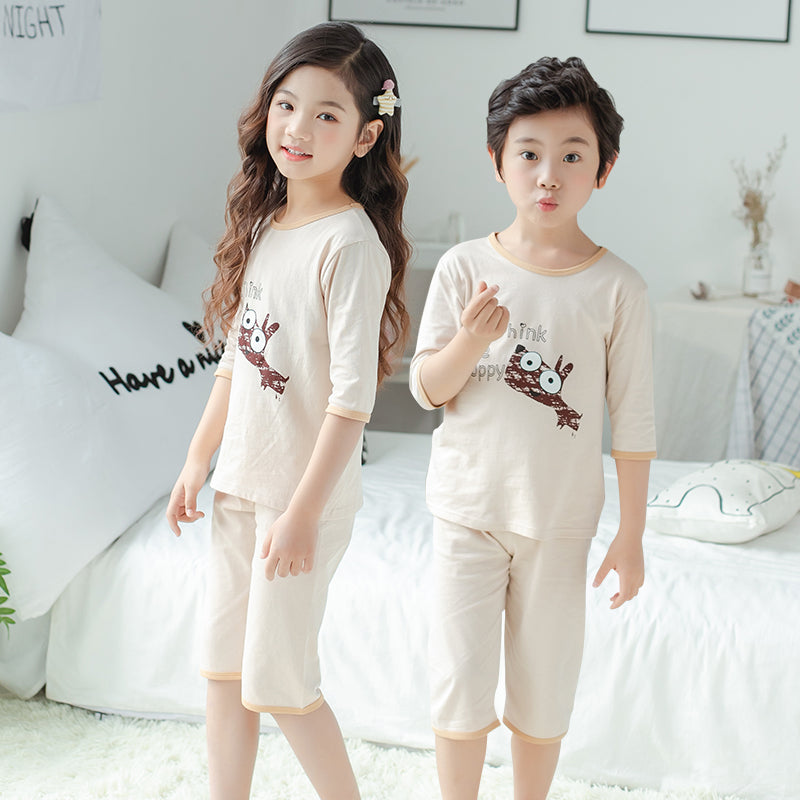 Children Pajamas Boys Summer Thin Cotton Boys Girls