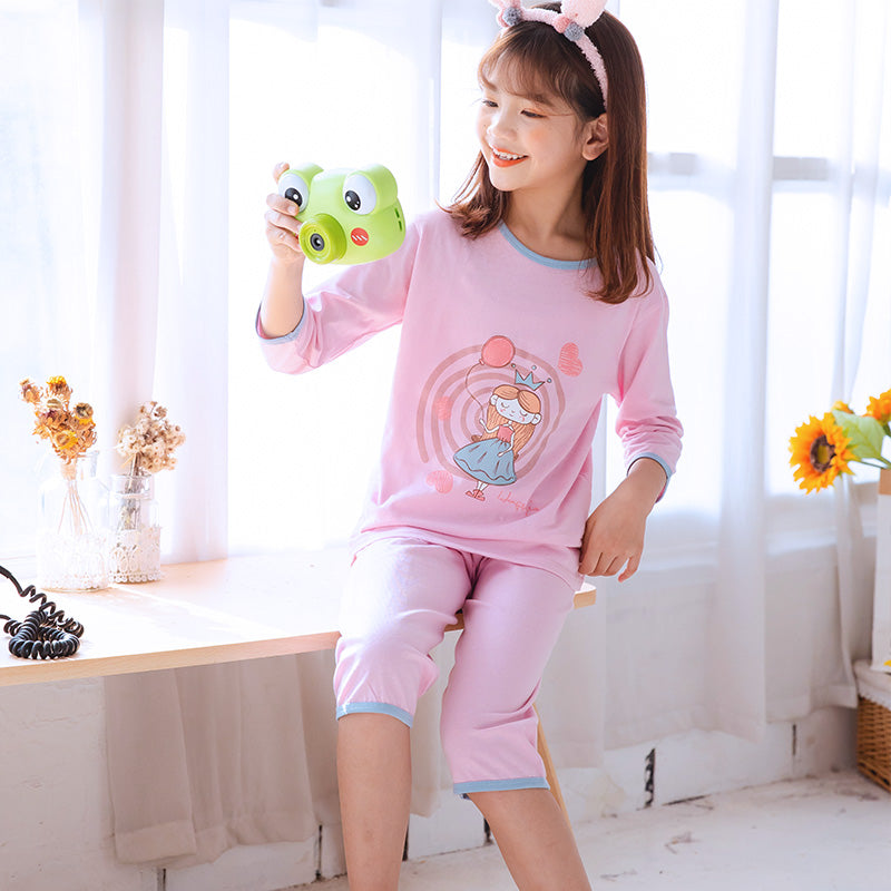 Children Pajamas Boys Summer Thin Cotton Boys Girls