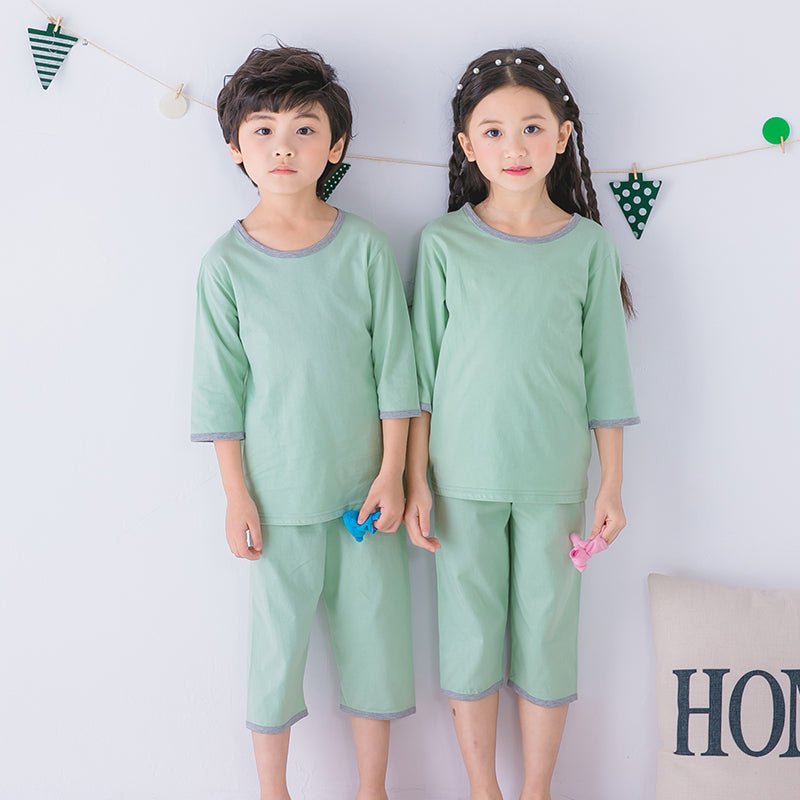 Children Pajamas Boys Summer Thin Cotton Boys Girls