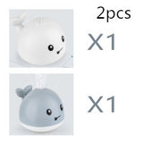 New Baby Bathroom Bath Electric Induction Whale Spray Small Toy