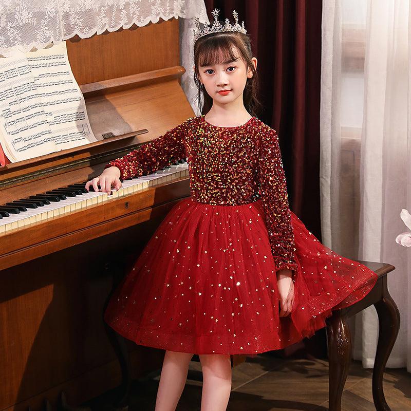 Girls Sequin Princess Dress