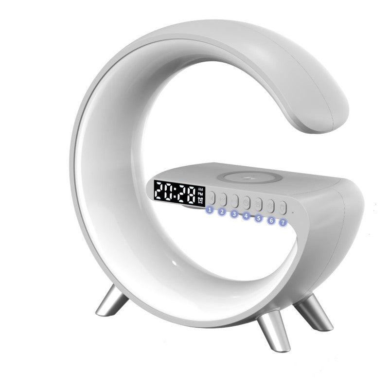 @023 Intelligent Atmosphere Lamp Bluetooth Speaker Wireless Charger Bedside Lamp Sunrise Wake-up Lamp Polar Lamp Alarm Clock