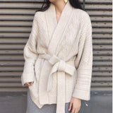 Knit cardigan loose lace simple sweater