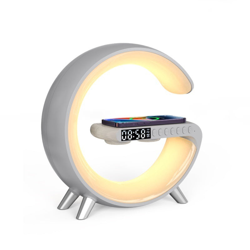 @023 Intelligent Atmosphere Lamp Bluetooth Speaker Wireless Charger Bedside Lamp Sunrise Wake-up Lamp Polar Lamp Alarm Clock