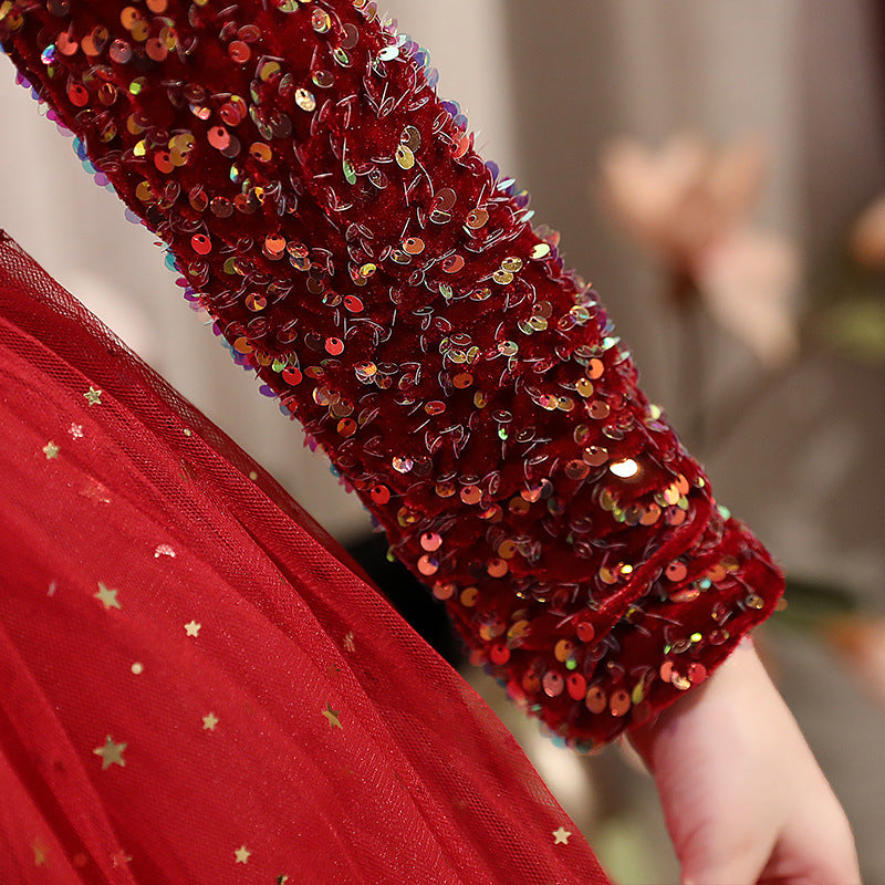 Girls Sequin Princess Dress