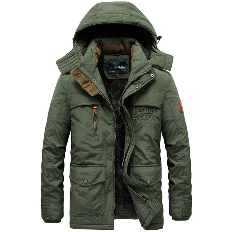 Winter parka men jacket Mens Plus velvet Men Hooded Windbreaker coats men's casual warm jackets coat Detachable hat L-6XL 8186