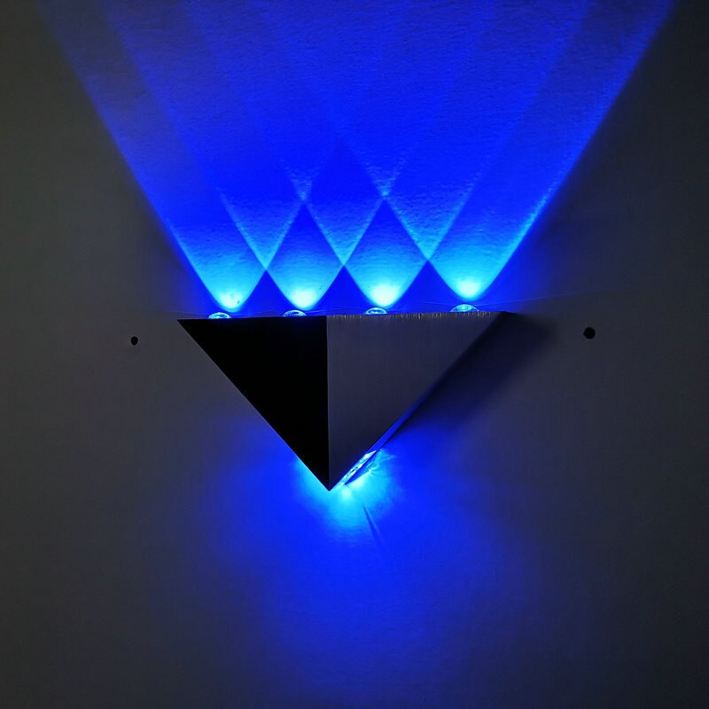 Modern Triangle 5W LED Wall Sconce Light Fixture Hallway Up Down Wall Lamp Home Theater Studio Restaurant Hotel Decor Lighting