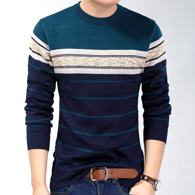 2023 Fashion Casual Clothing Social Fitness Bodybuilding Striped T Shirts Men T-shirt Jersey Tee Shirt Pullover Sweater Camisa