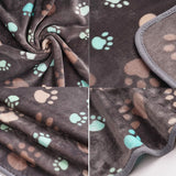 Pet Dog Bed Blanket Soft Fleece Cat Cushion Blanket Winter Warm Paw Print Pet Cats Cover Blanket For Small Medium Large Dogs Mat