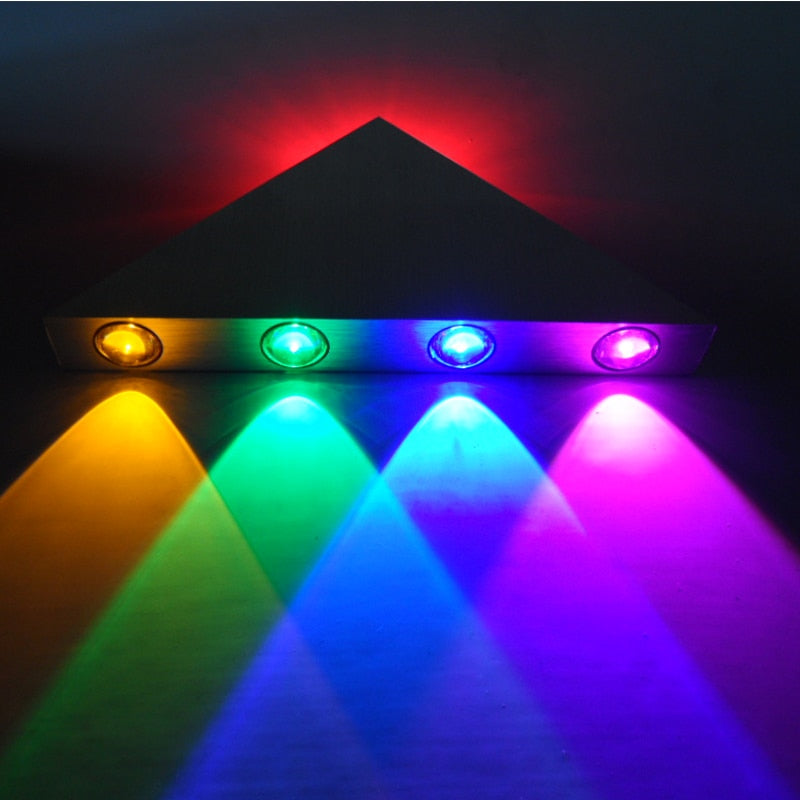 Modern Triangle 5W LED Wall Sconce Light Fixture Hallway Up Down Wall Lamp Home Theater Studio Restaurant Hotel Decor Lighting