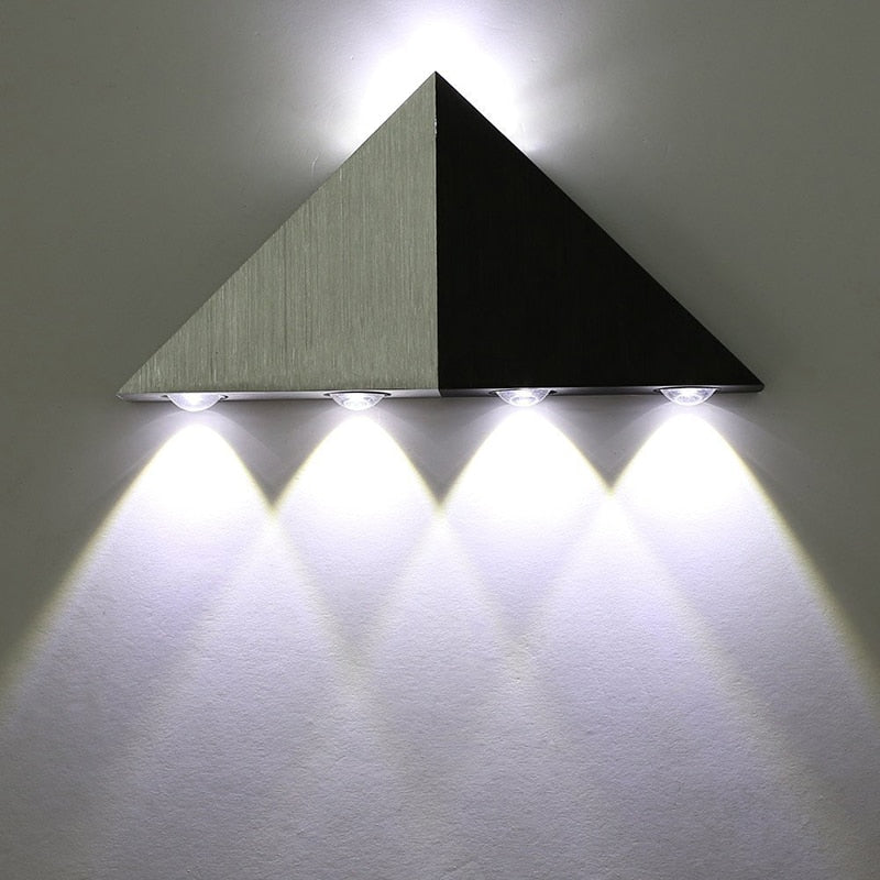 Modern Triangle 5W LED Wall Sconce Light Fixture Hallway Up Down Wall Lamp Home Theater Studio Restaurant Hotel Decor Lighting