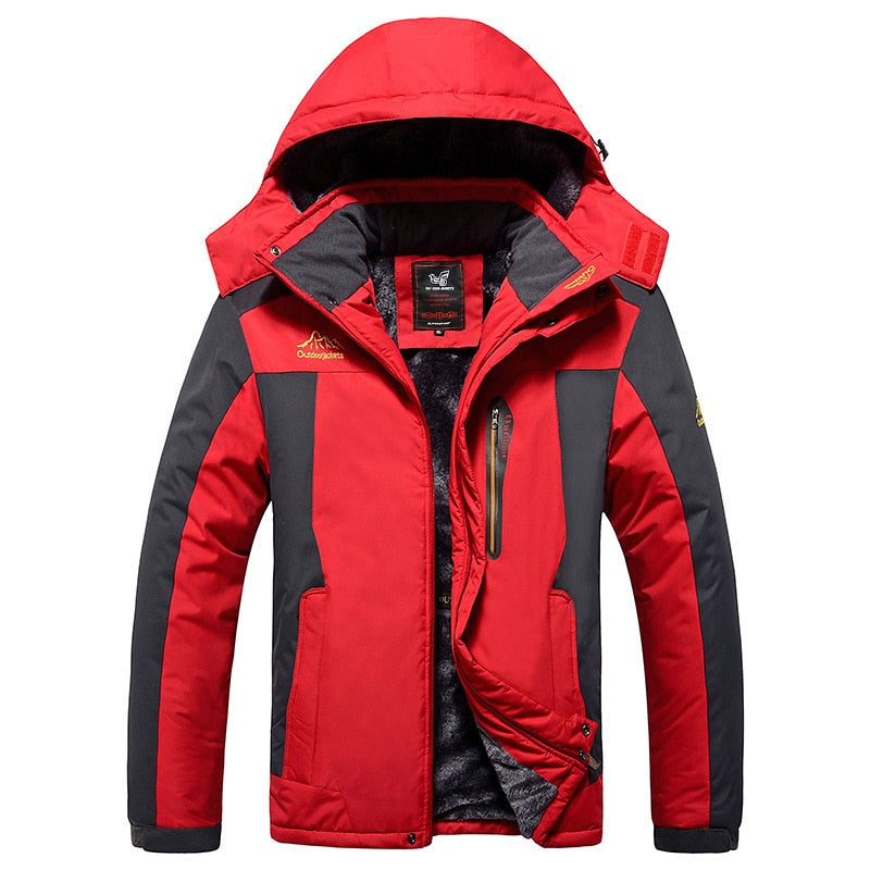 Winter parka men jacket Mens Plus velvet Men Hooded Windbreaker coats men's casual warm jackets coat Detachable hat L-6XL 8186