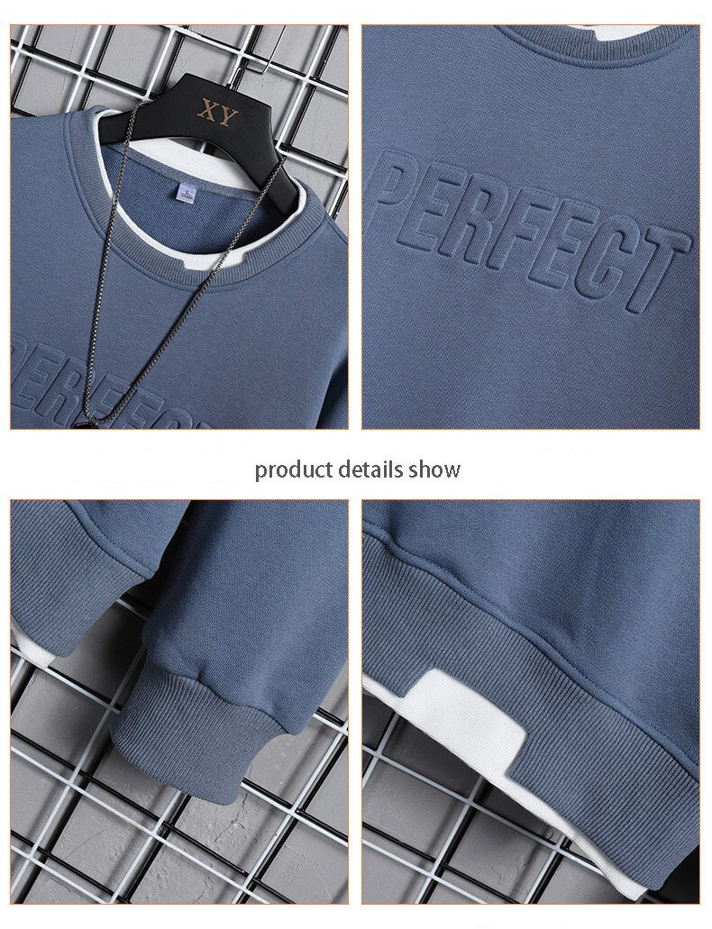 New Male Sweatshirt Small Details Design Tops Men Long Sleeve Asual T-shirt Popular Jacket Coat Boys Clothing Fashion For Autumn