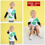 New Spring Children's Clothing Boy T-shirt Wholesale Big Dinosaur Pattern Baby Clothing Mother Kids Clothes With Cotton T