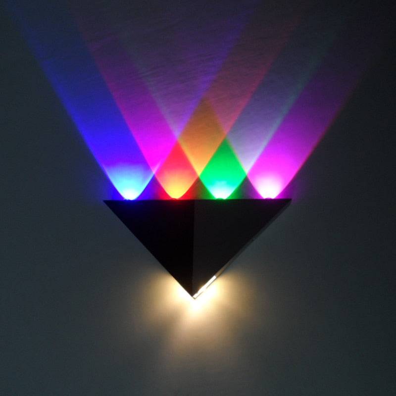 Modern Triangle 5W LED Wall Sconce Light Fixture Hallway Up Down Wall Lamp Home Theater Studio Restaurant Hotel Decor Lighting