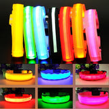 LED light Dog Leash Glowing Night Luminous Charge Collar Flash Light Leash Accessorie Decoration Dog Necklace 3 Modes Pet Rope Night Safety Adjustable Nylon Lead for Small Medium Large Dogs Light Up CollarDogs Luminous Fluorescent Collars Pet Supplies