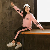 Clothing Set Girls Clothes Autumn Long Sleeve Shirts + Pants Kids Tracksuit For Girls Clothing Sets Sport Suit 5 6 8 10 12 Years