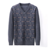 New Fashion Brand Sweater For Mens Pullovers V Neck Slim Fit Jumpers Knit Thick Warm Autumn Korean Style Casual Clothing Men