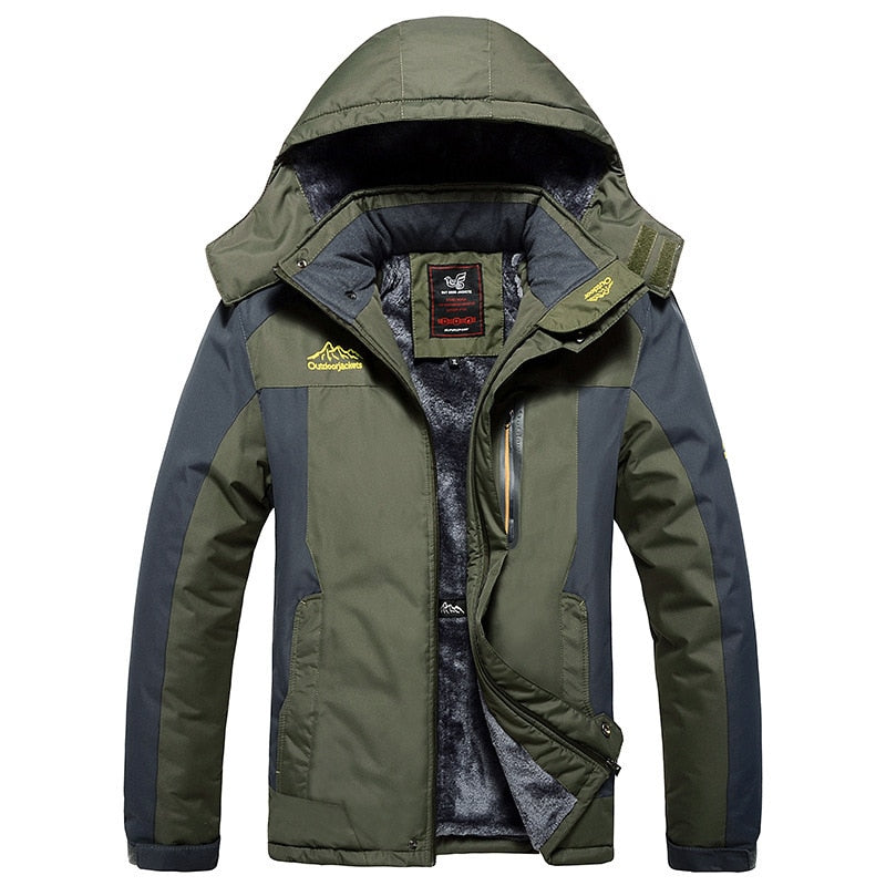 Winter parka men jacket Mens Plus velvet Men Hooded Windbreaker coats men's casual warm jackets coat Detachable hat L-6XL 8186