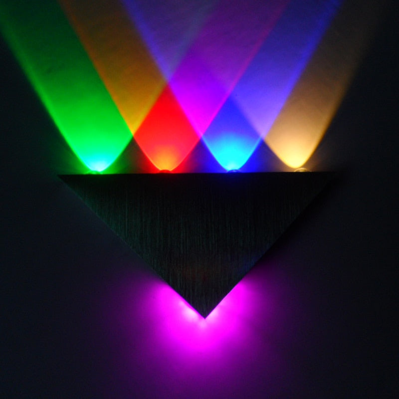 Modern Triangle 5W LED Wall Sconce Light Fixture Hallway Up Down Wall Lamp Home Theater Studio Restaurant Hotel Decor Lighting