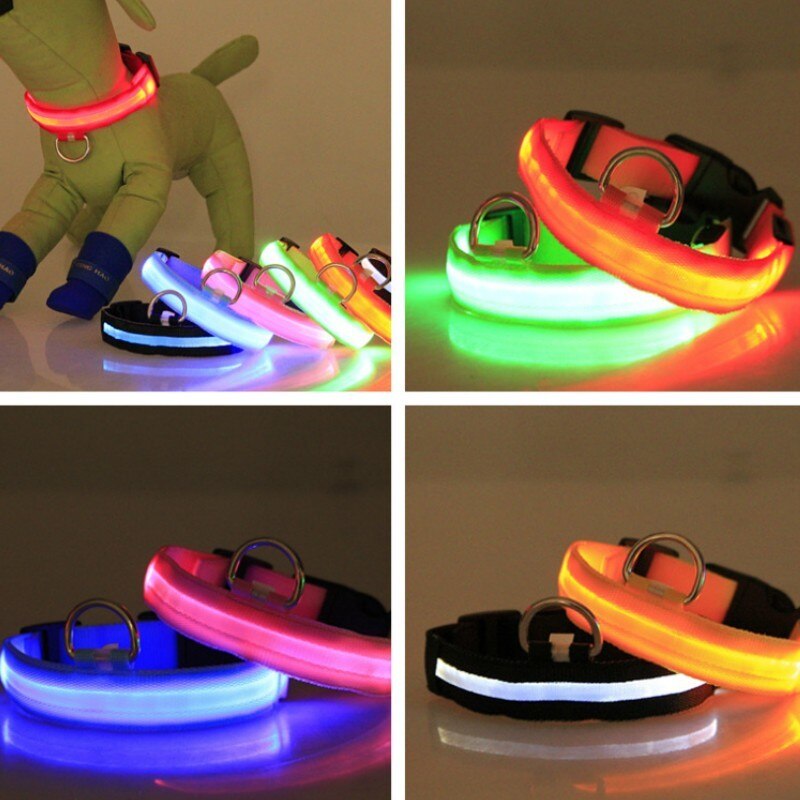 LED light  Dog Leash  Glowing  Night Luminous Charge Collar Flash Light Leash Accessorie Decoration Dog Necklace 3 Modes Pet Rope Night Safety Adjustable Nylon Lead for Small Medium Large Dogs Light Up CollarDogs Luminous Fluorescent Collars Pet Supplies