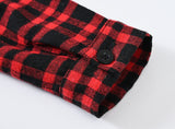 Kid Girl Dress Plaid Midi Long Sleeve Round Lapel Collar High Waist Buttons Spring Autumn Princess Shirt 4-12Years